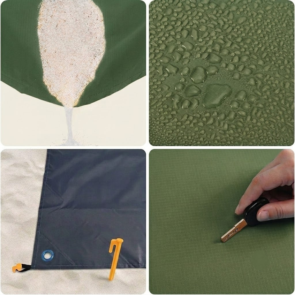 Waterproof Picnic & Beach Blanket — 2-3 Person, Packs Down Small